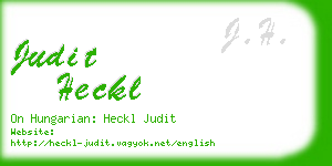 judit heckl business card